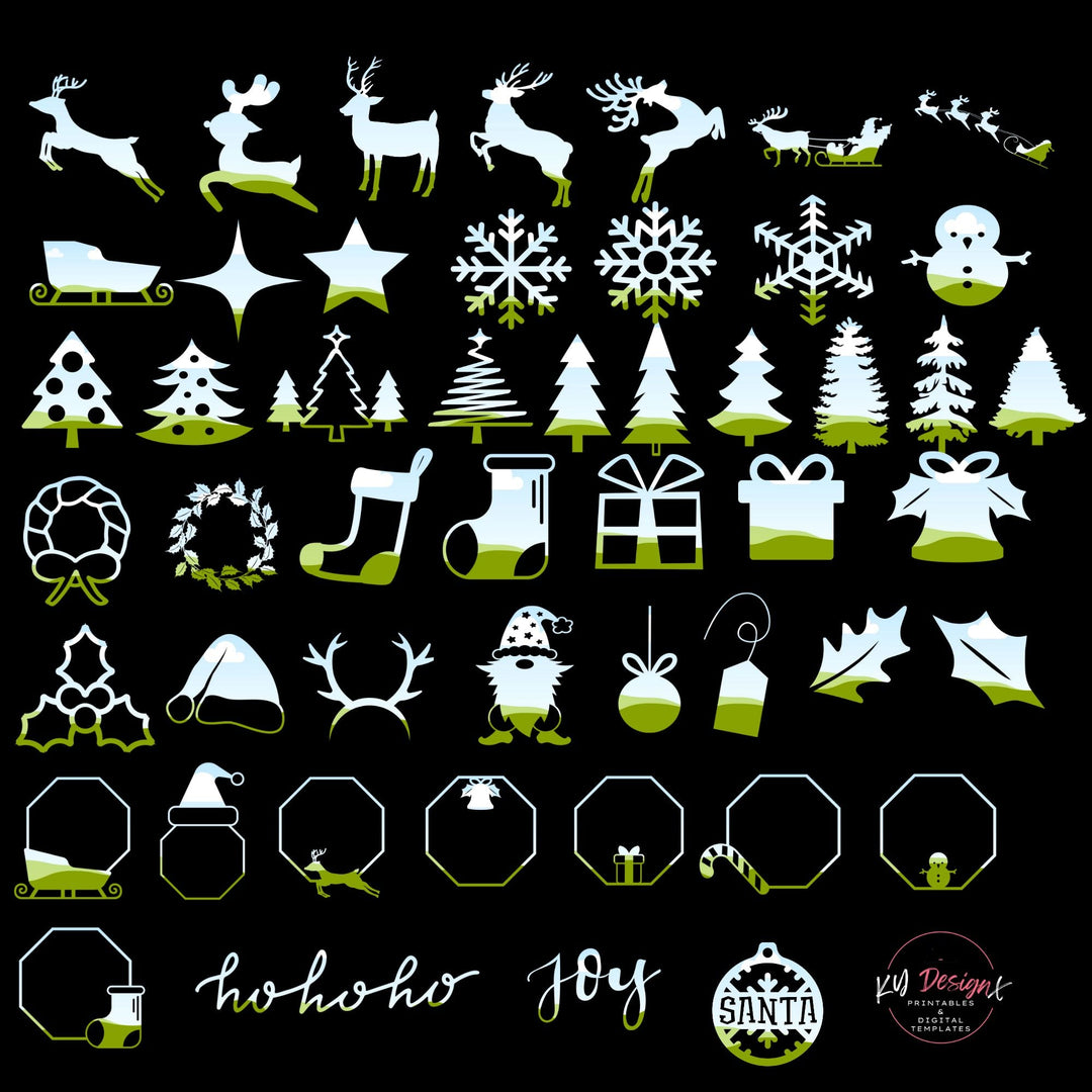 Custom-made Christmas Canva Frames - KY designX