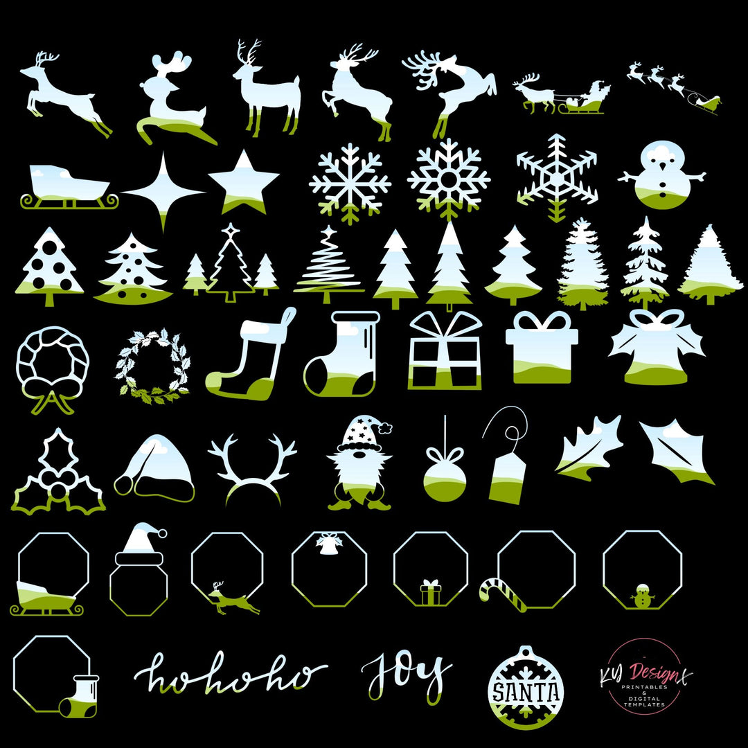 Custom - made Christmas Canva Frames - KY designX
