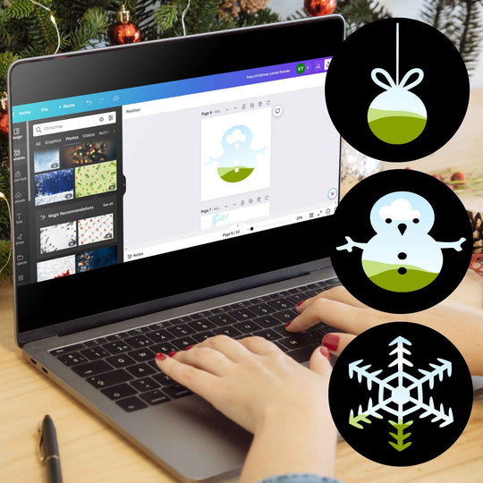 Custom - made Christmas Canva Frames - KY designX