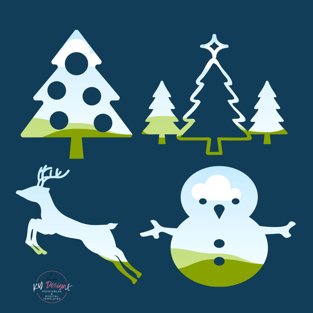 Custom - made Christmas Canva Frames - KY designX