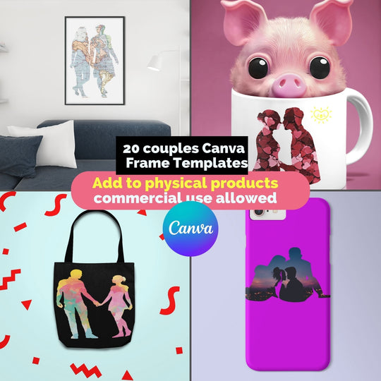 Custom - made Couples Canva Frames - KY designX