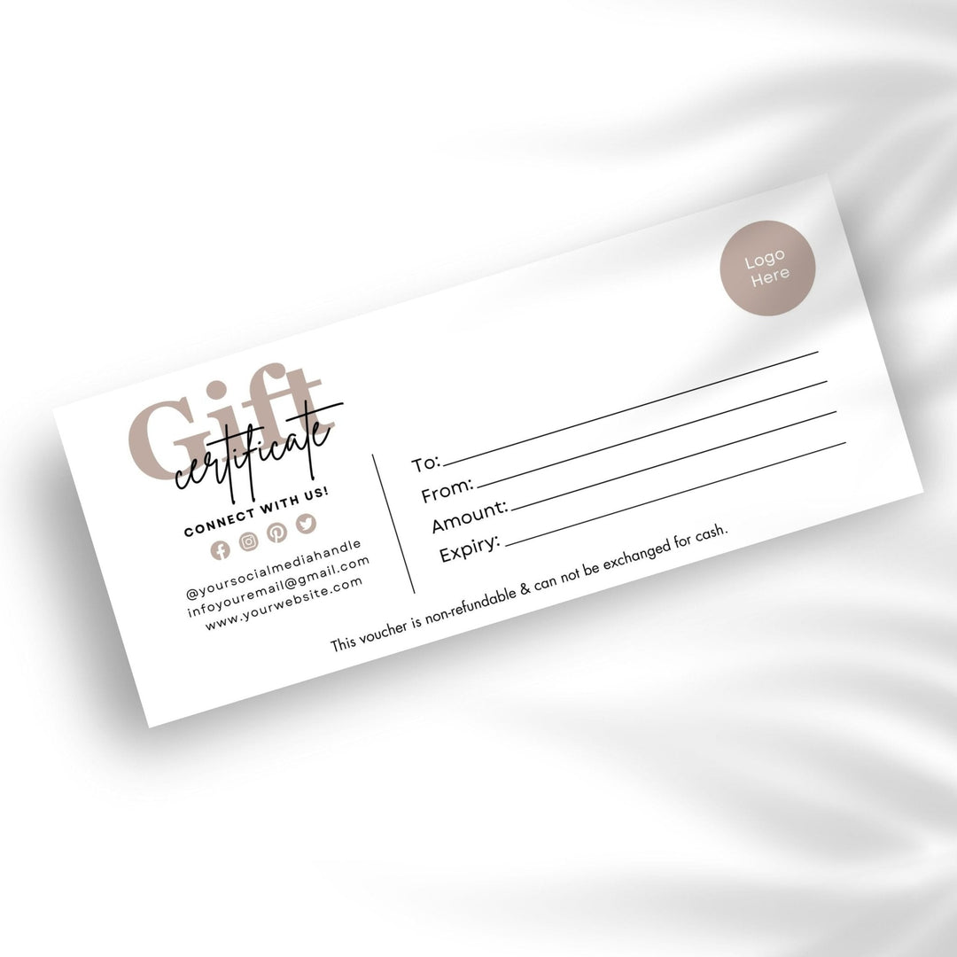 Customizable Gift Certificate Canva Template - KY designX