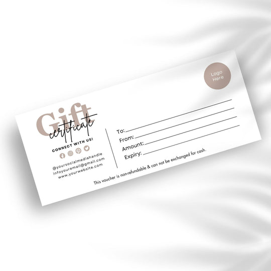 Customizable Gift Certificate Canva Template - KY designX