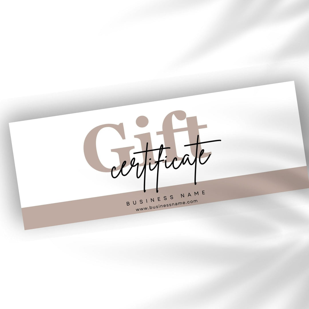 Customizable Gift Certificate Canva Template - KY designX