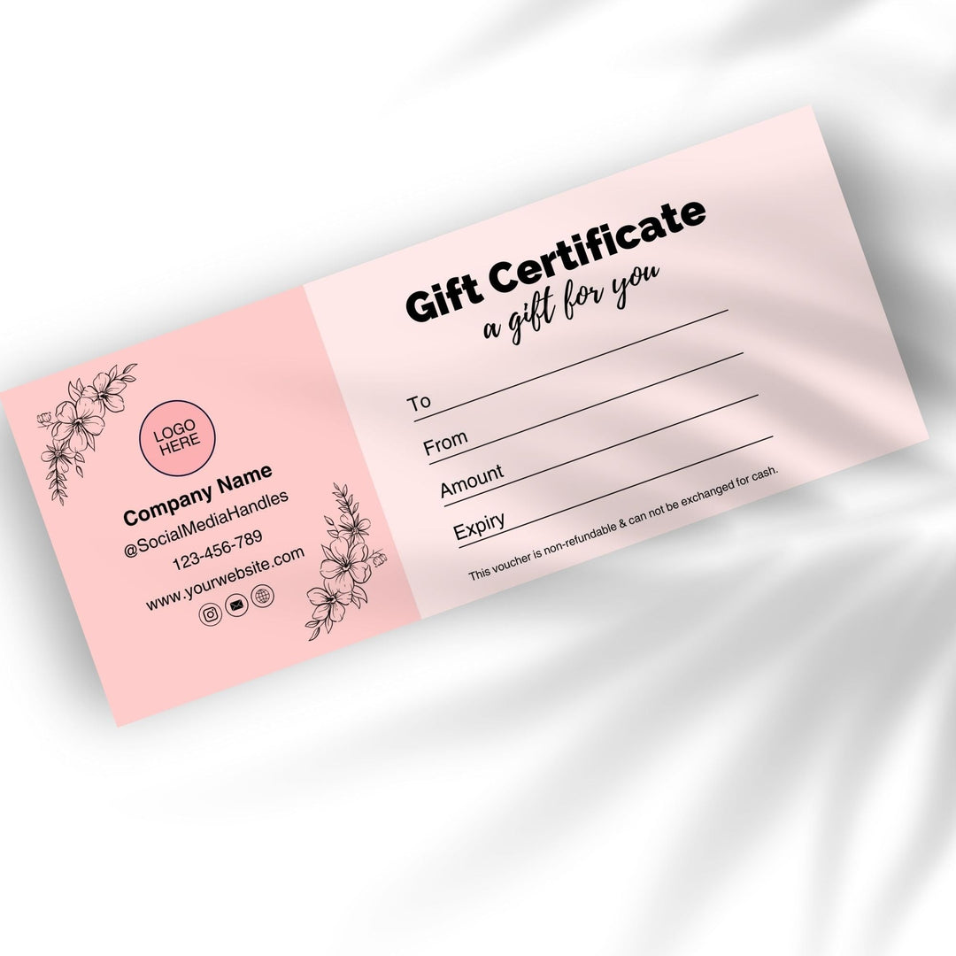 Customizable Gift Certificate for Small Businesses - KY designX