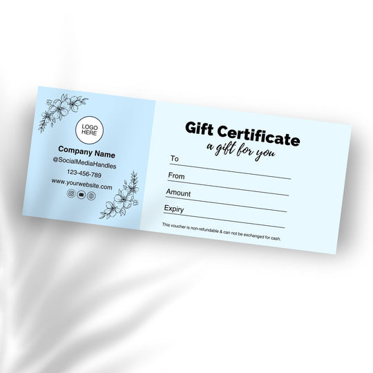 Customizable Gift Certificate for Small Businesses - KY designX