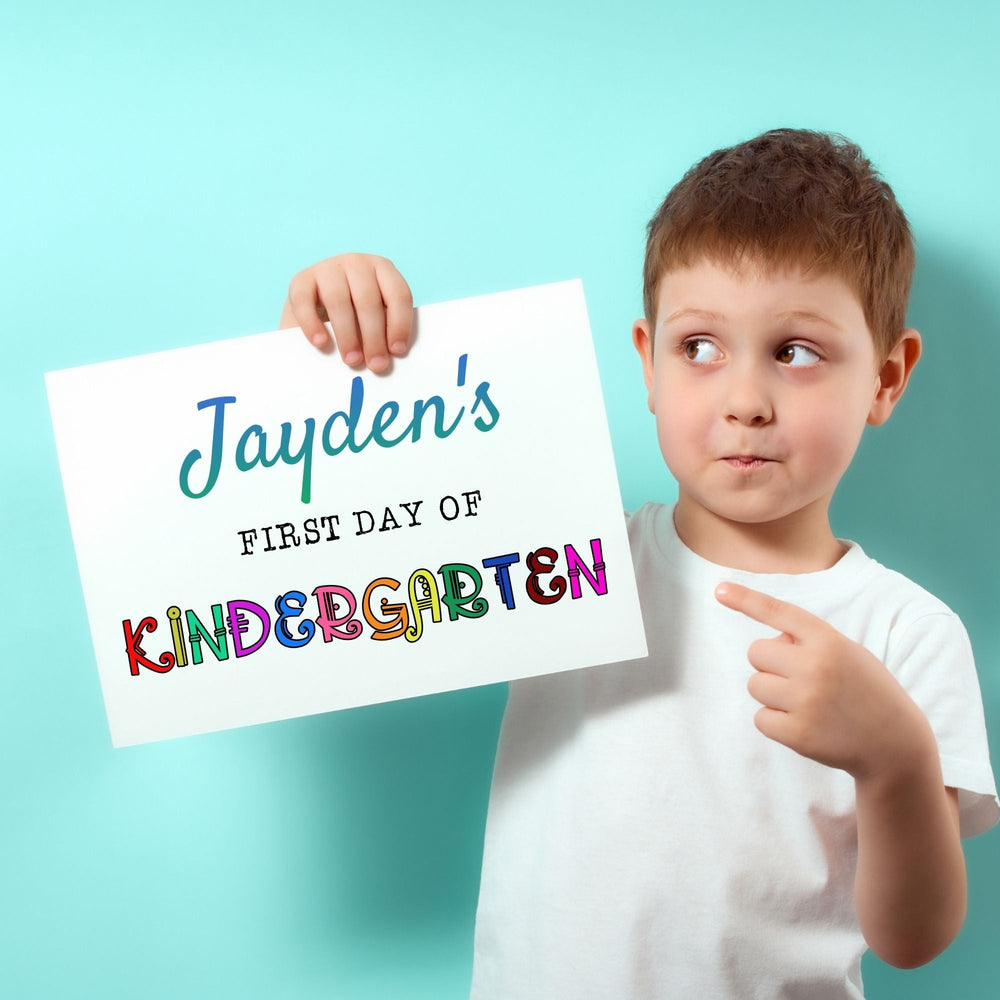 Customizable Printable First Day of Kindergarten - KY designX
