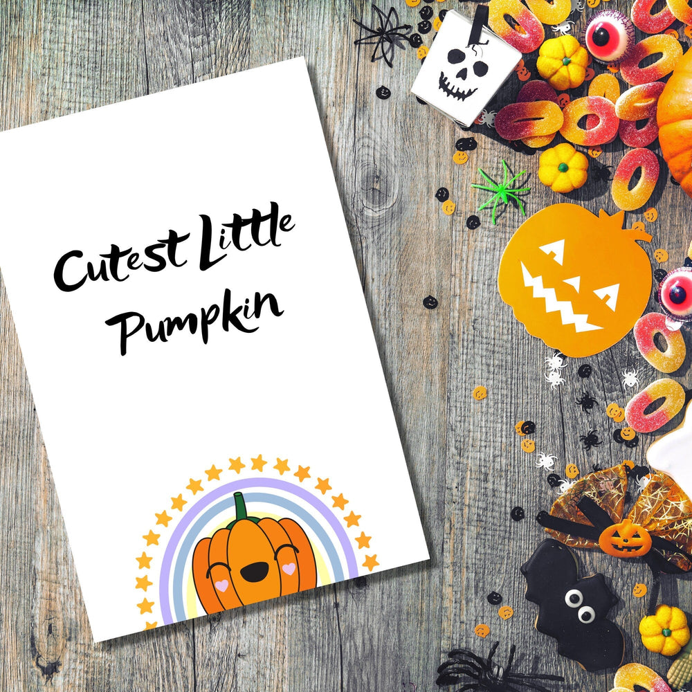 CUTEST little pumpkin rainbow printable wall art - KY designX