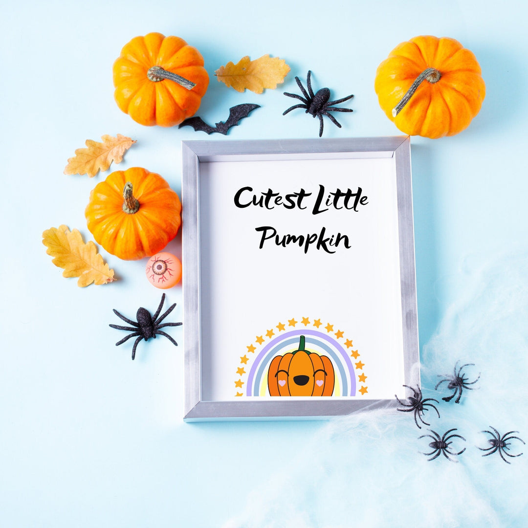 CUTEST little pumpkin rainbow printable wall art - KY designX