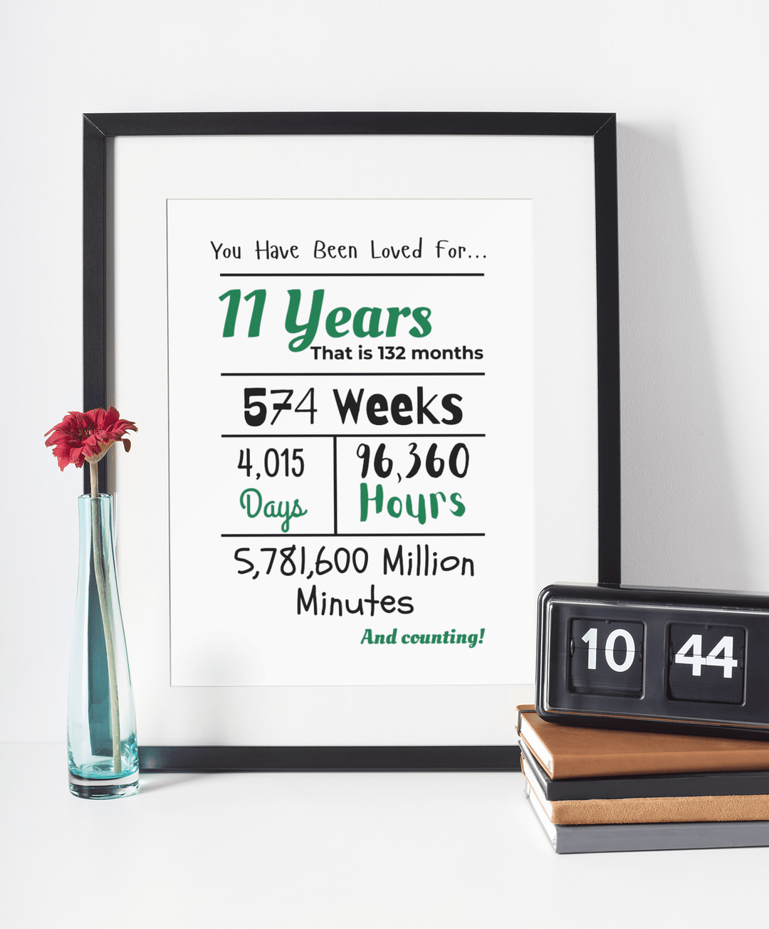 Digital 11th Birthday Keepsake Wall Art - KY designX