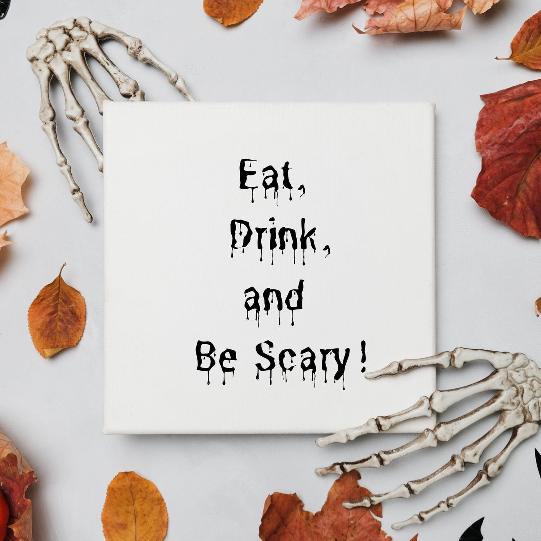 Eat drink and be scary printable party decoration - KY designX