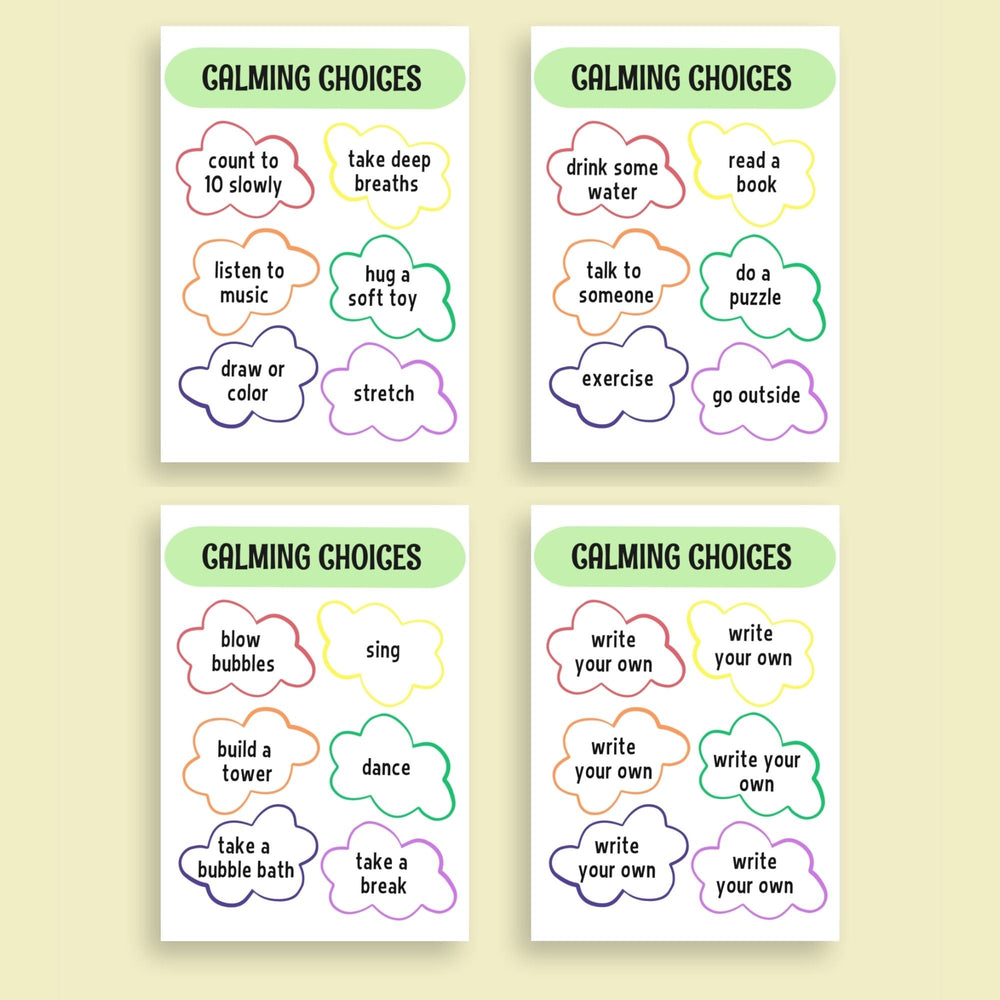 Editable Calming Choices Poster - KY designX