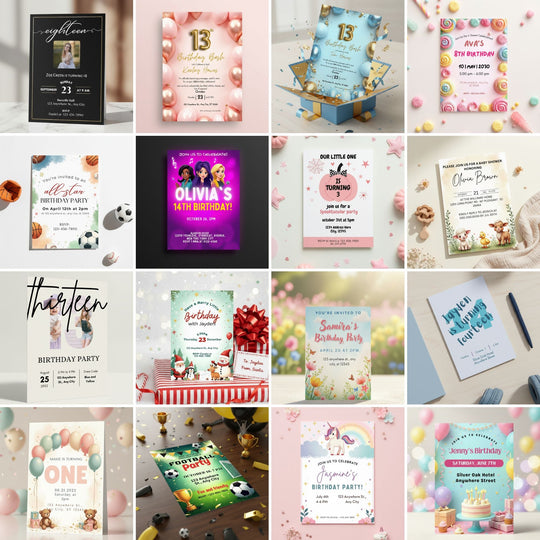 Editable Canva Party Invitations - KY designX