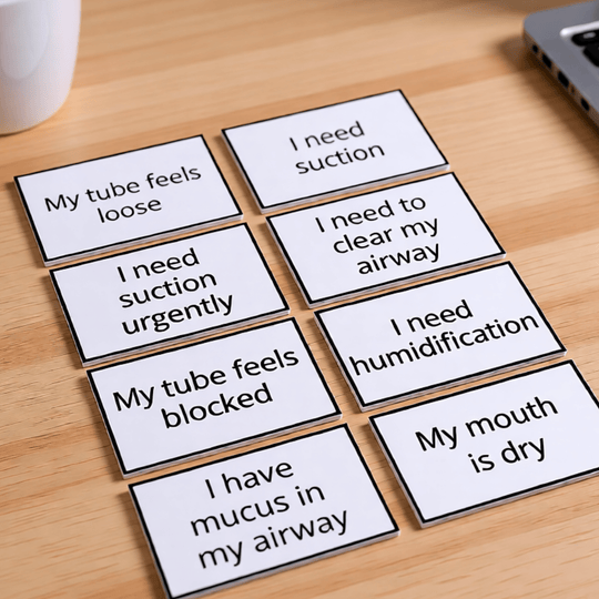 Editable Communication Cards for Tracheostomy Patients - KY designX