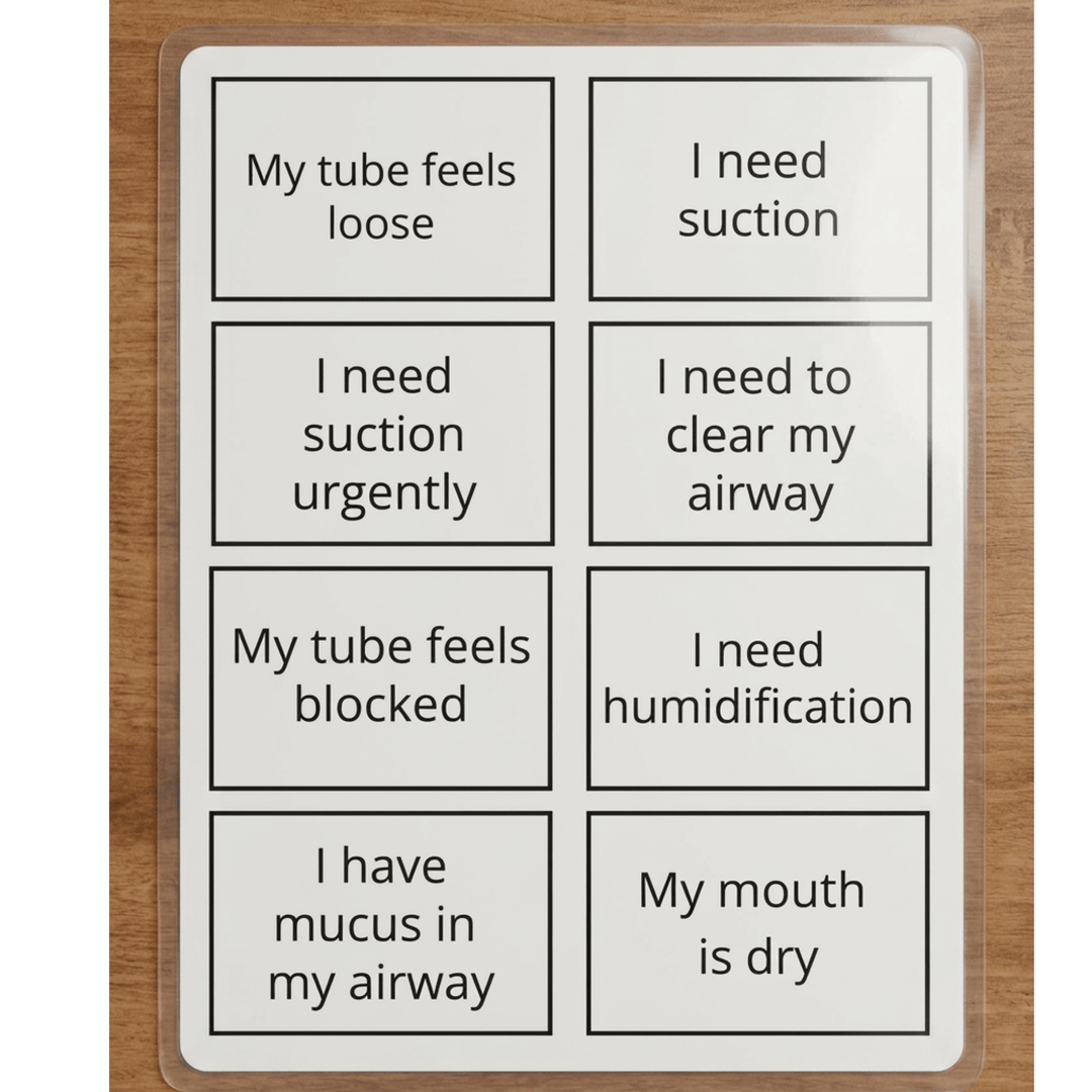 Editable Communication Cards for Tracheostomy Patients - KY designX