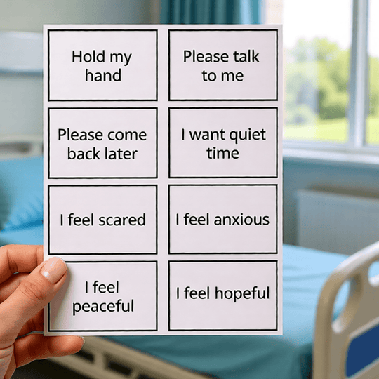 Editable Communication Cards for Tracheostomy Patients - KY designX