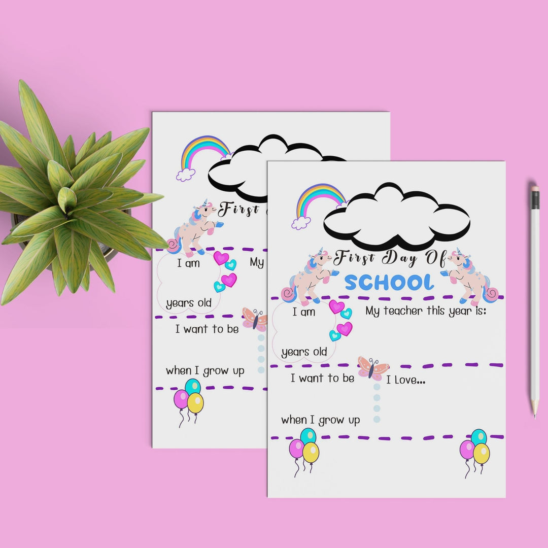 Editable First Day of School Sign Template - KY designX