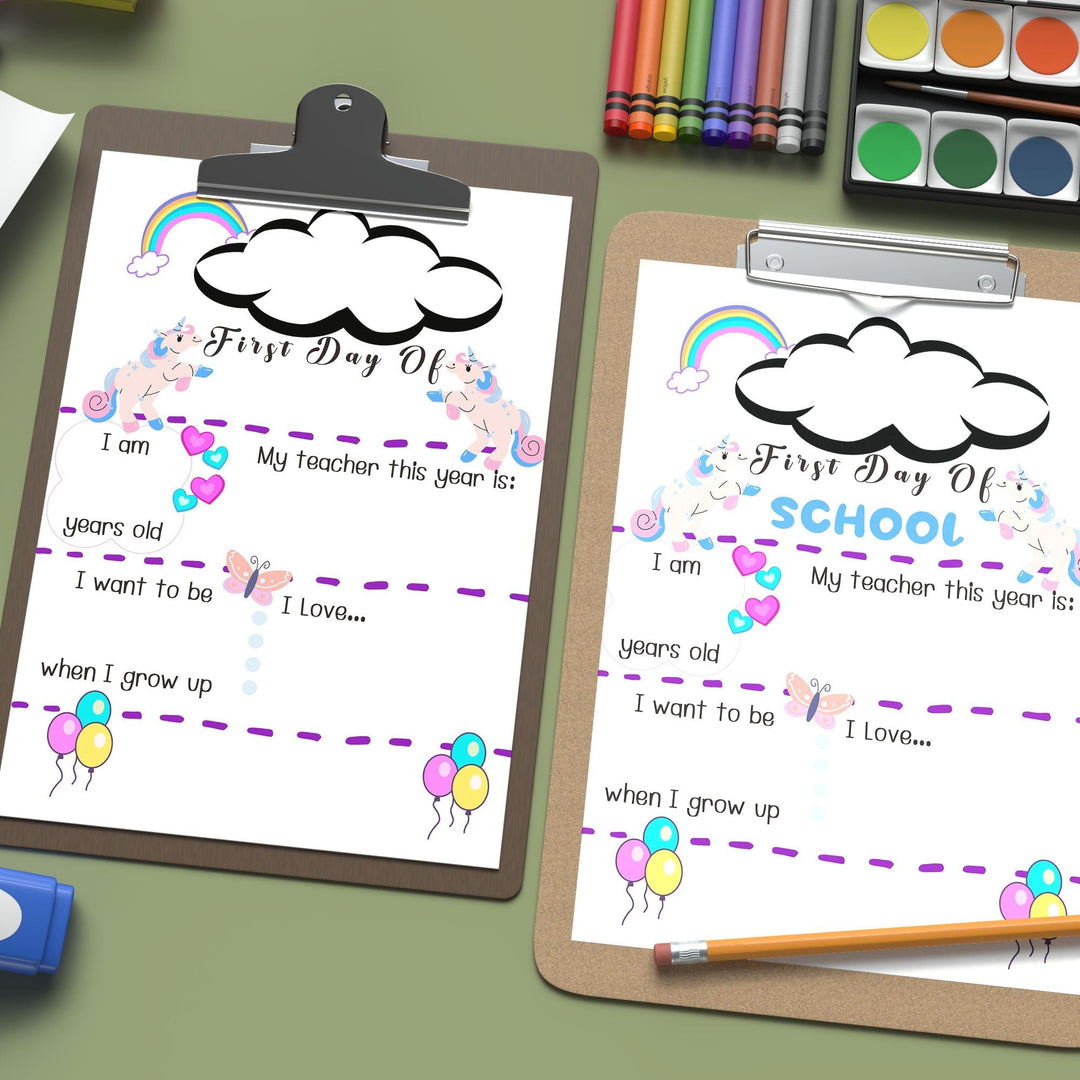 Editable First Day of School Sign Template - KY designX