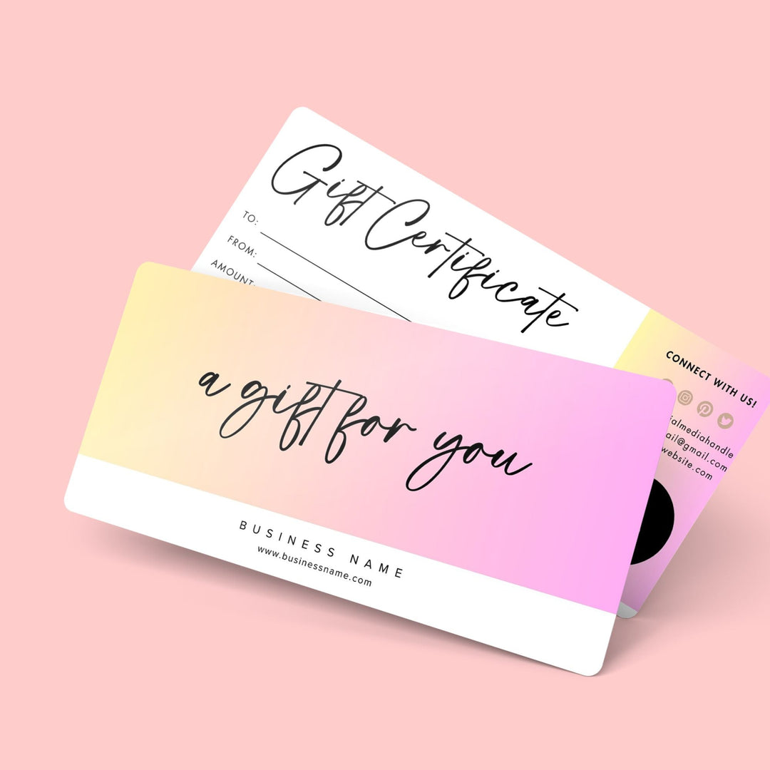 Editable Gift Certificate for Small Business - KY designX