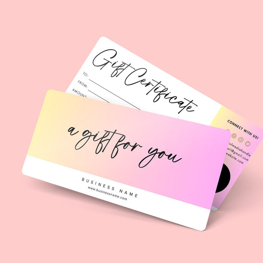 Editable Gift Certificate for Small Business - KY designX