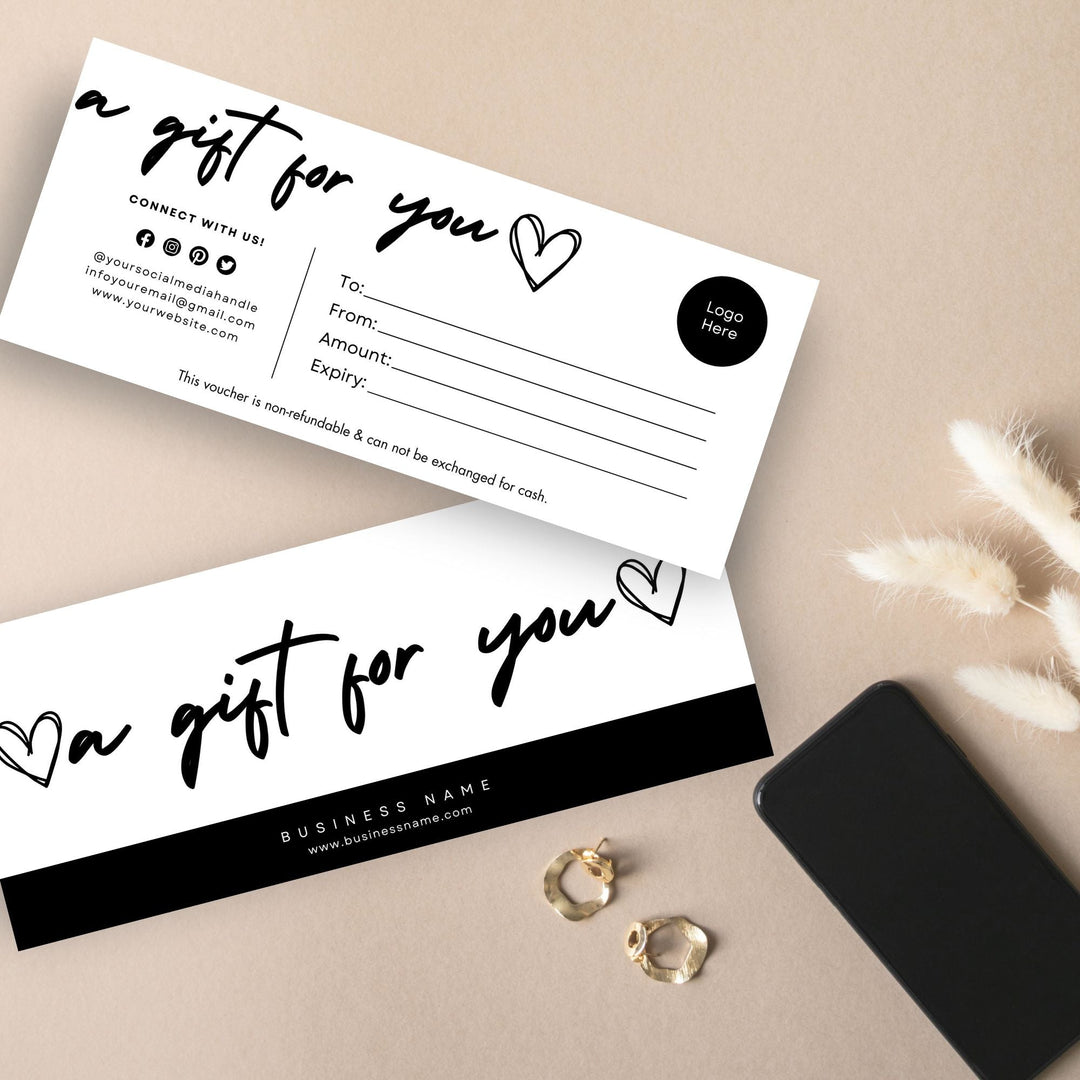 Editable Gift Certificate For Small businesses - KY designX