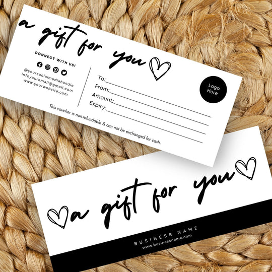 Editable Gift Certificate For Small businesses - KY designX