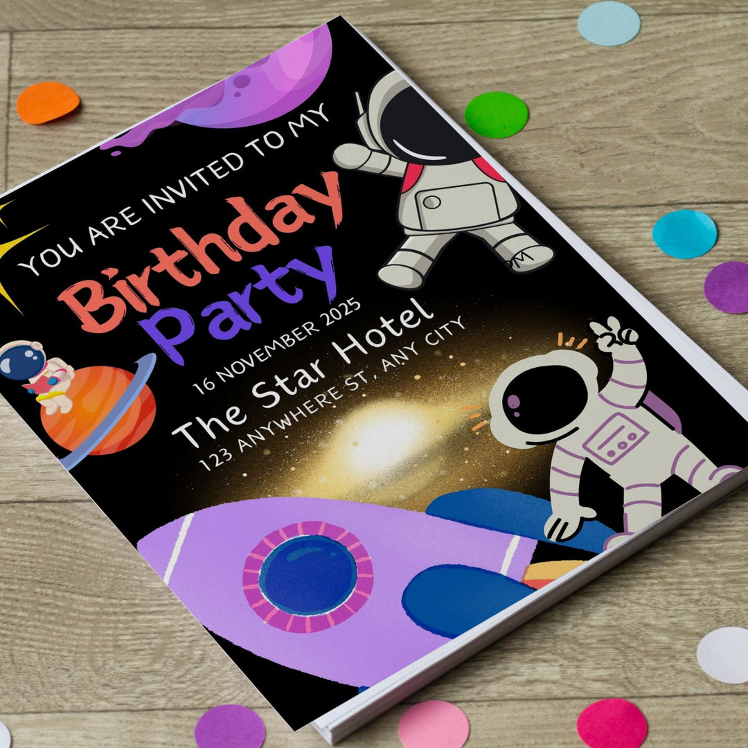 Editable Kids Birthday Party Invitations - KY designX