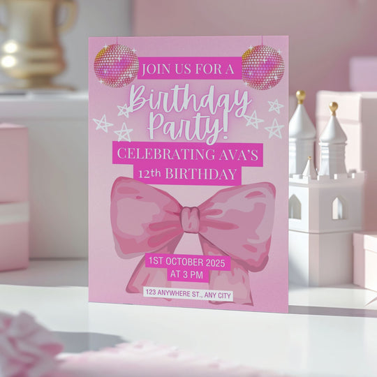 Editable Kids Birthday Party Invitations - KY designX