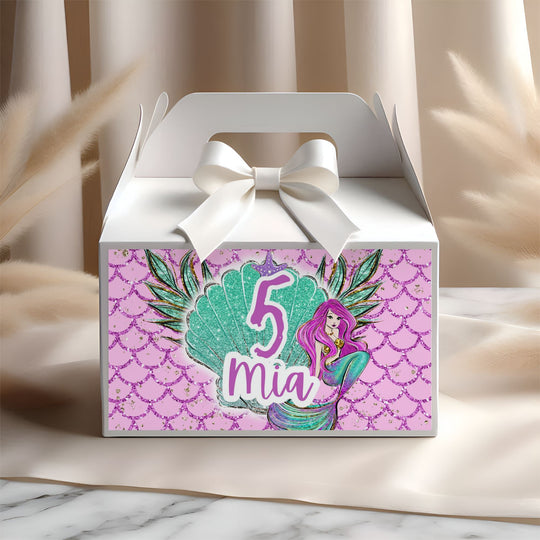 Editable Mermaid Birthday Bundle Canva Templates - KY designX