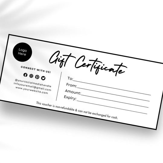 Editable Modern Gift Certificate for Small Business - KY designX