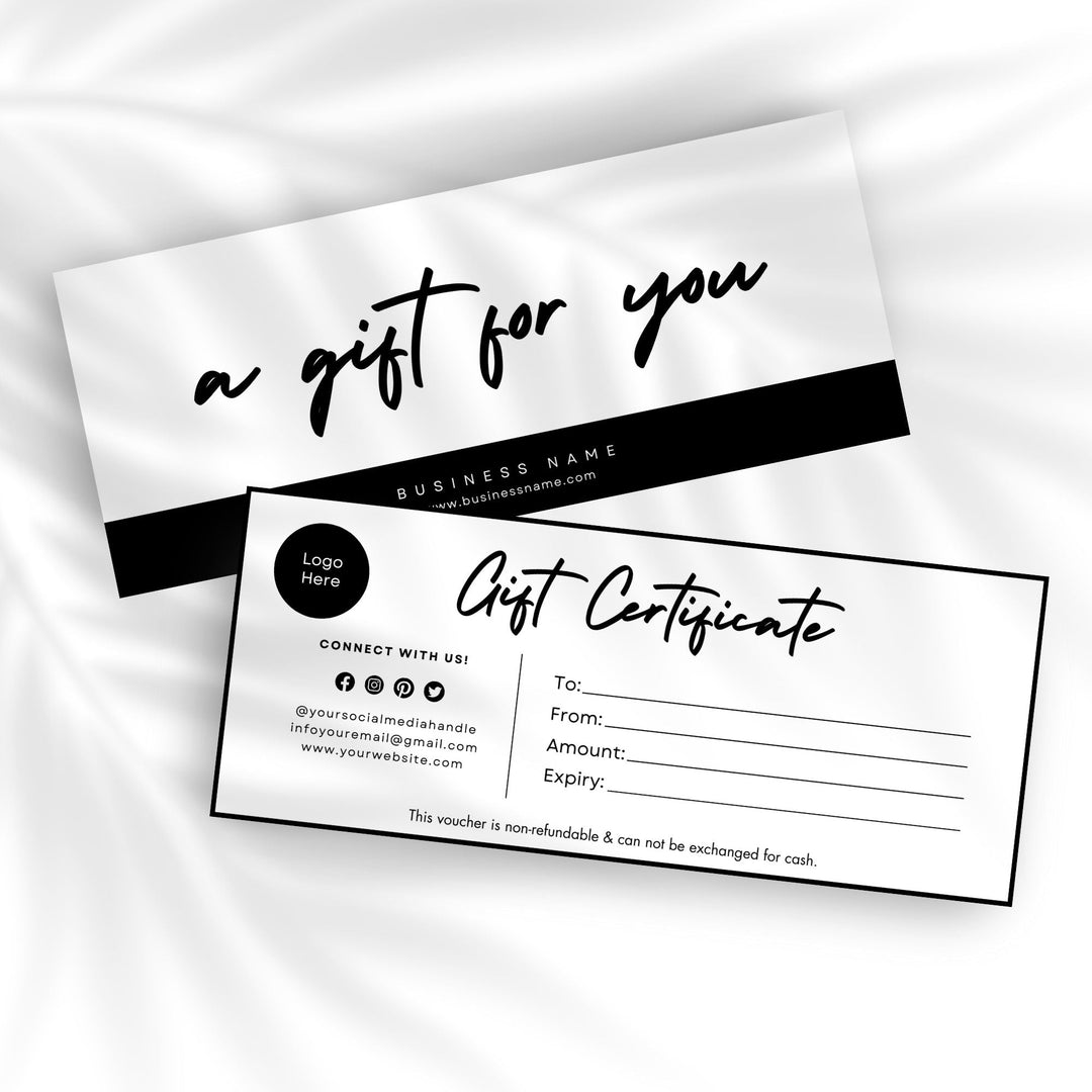 Editable Modern Gift Certificate for Small Business - KY designX
