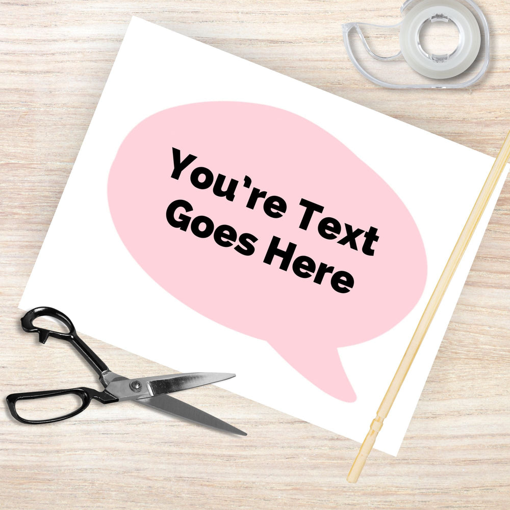 Editable Photo Booth Props – Speech Bubbles - KY designX