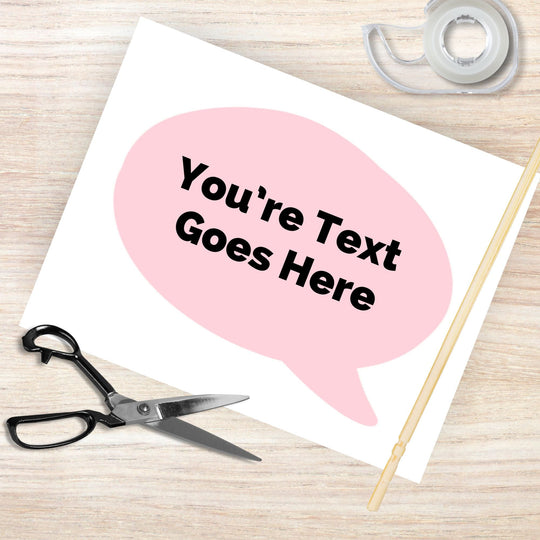Editable Photo Booth Props – Speech Bubbles - KY designX
