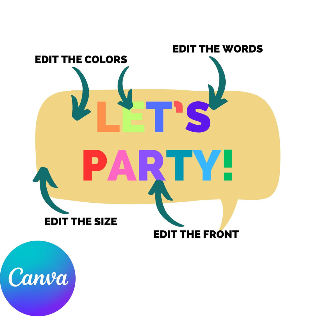 Editable Photo Booth Props – Speech Bubbles - KY designX
