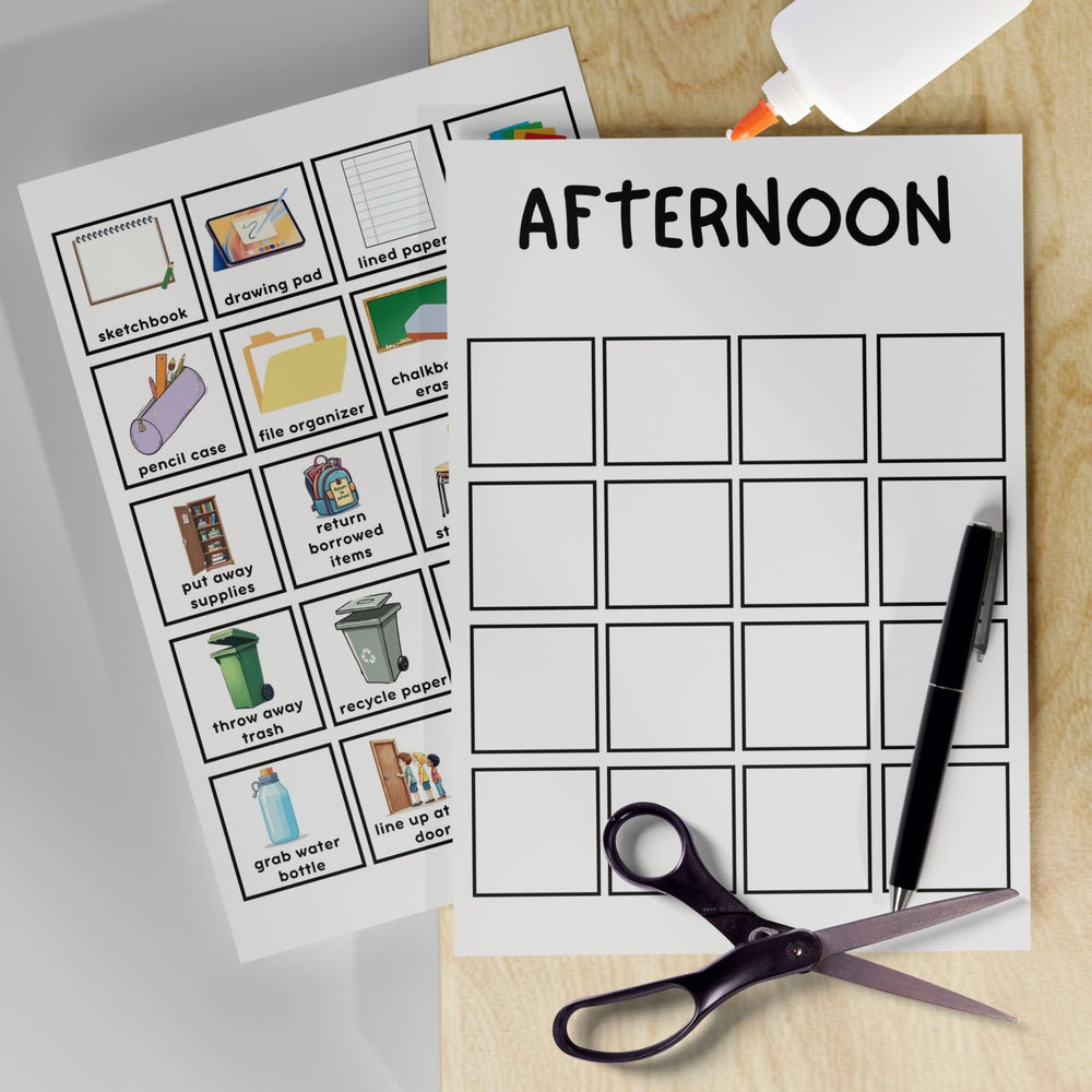 Editable Visual Task Cards for Boys - KY designX