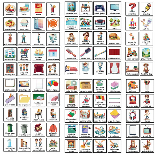 Editable Visual Task Cards for Boys - KY designX