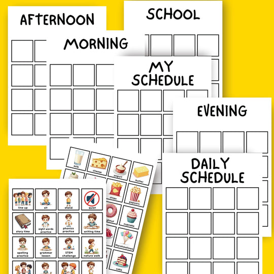 Editable Visual Task Cards for Boys - KY designX