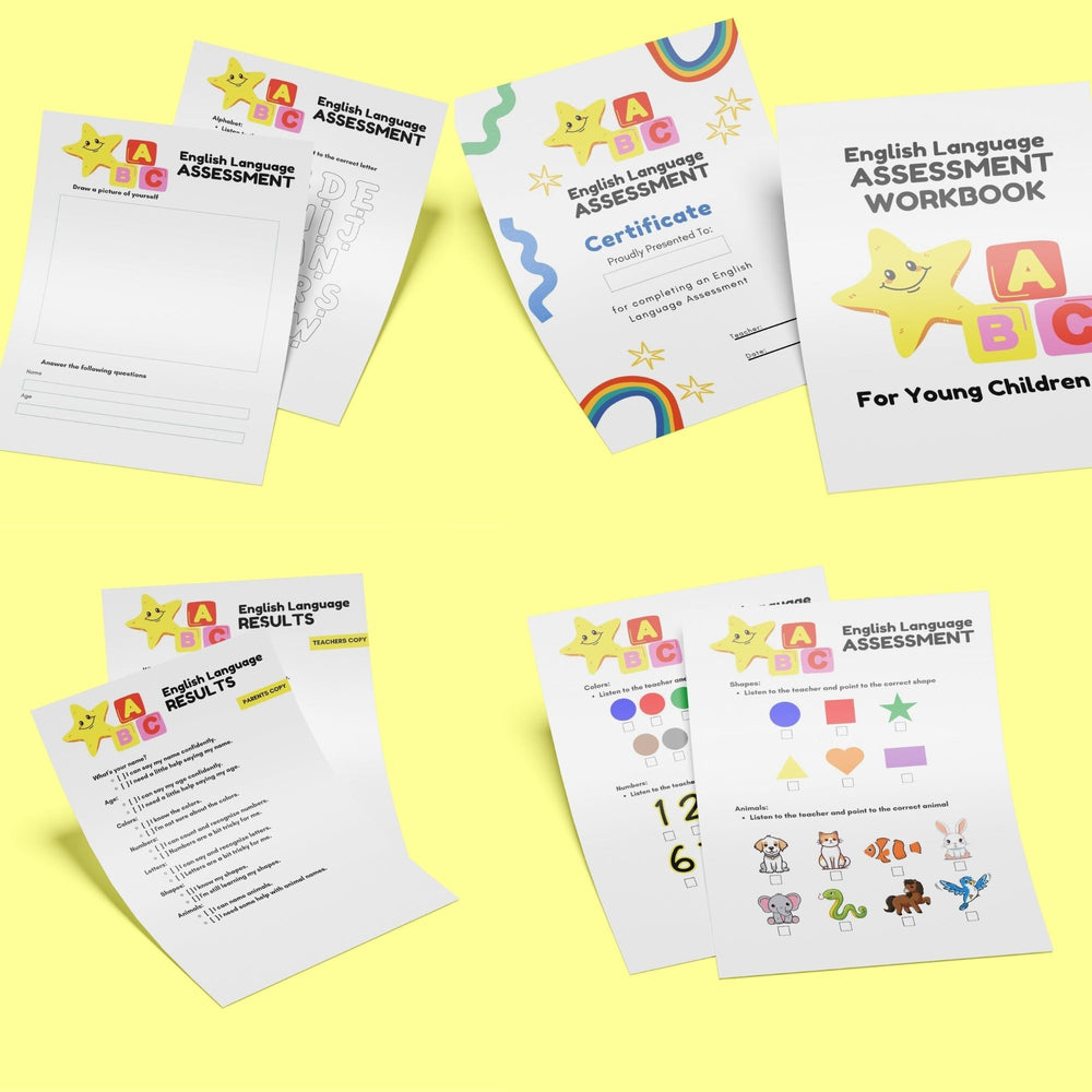 ESL Workbook English Language Assessment Tool for young children - KY designX