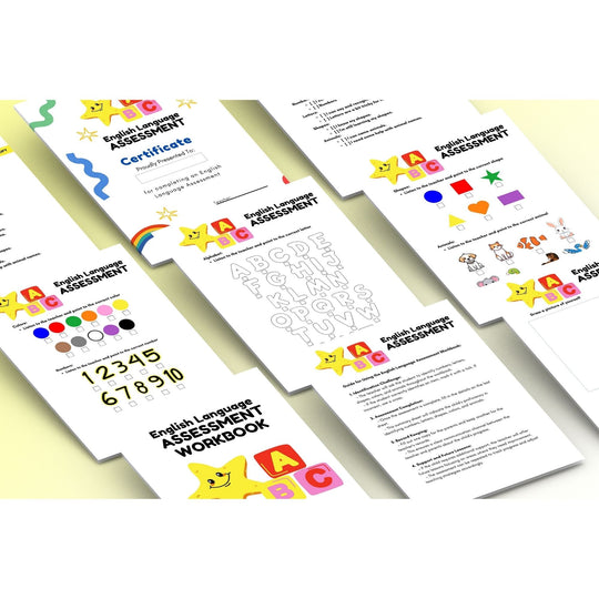 ESL Workbook English Language Assessment Tool for young children - KY designX