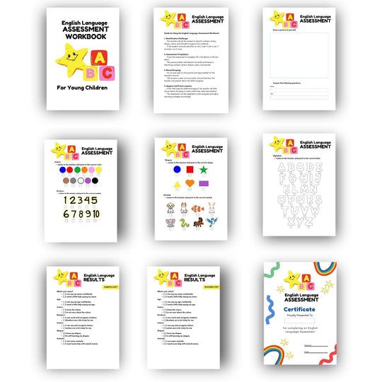 ESL Workbook English Language Assessment Tool for young children - KY designX