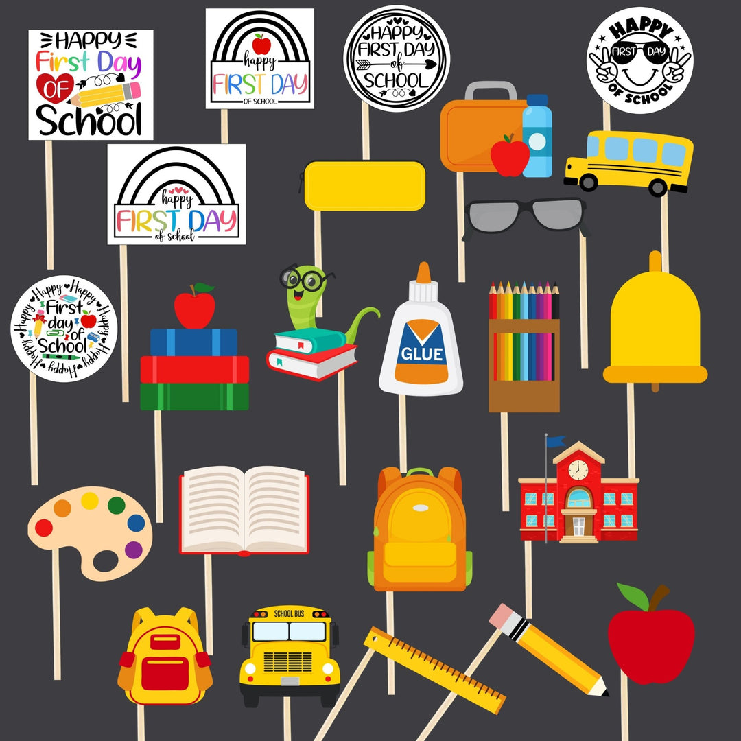 First Day of School Photo Booth Props - KY designX