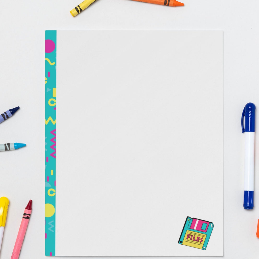 Free 90s nostalgia printable stationery - KY designX