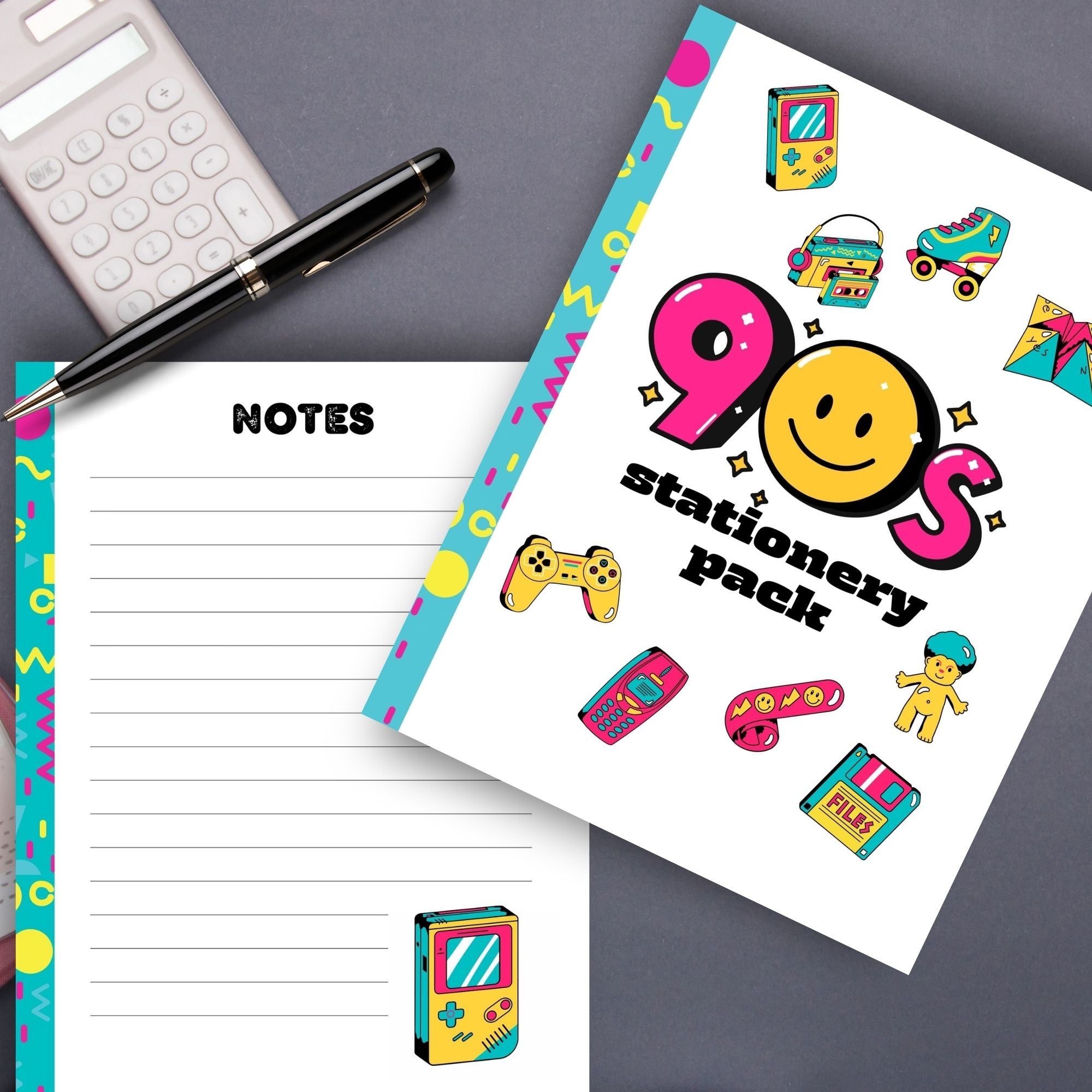 Free 90s nostalgia printable stationery - KY designX