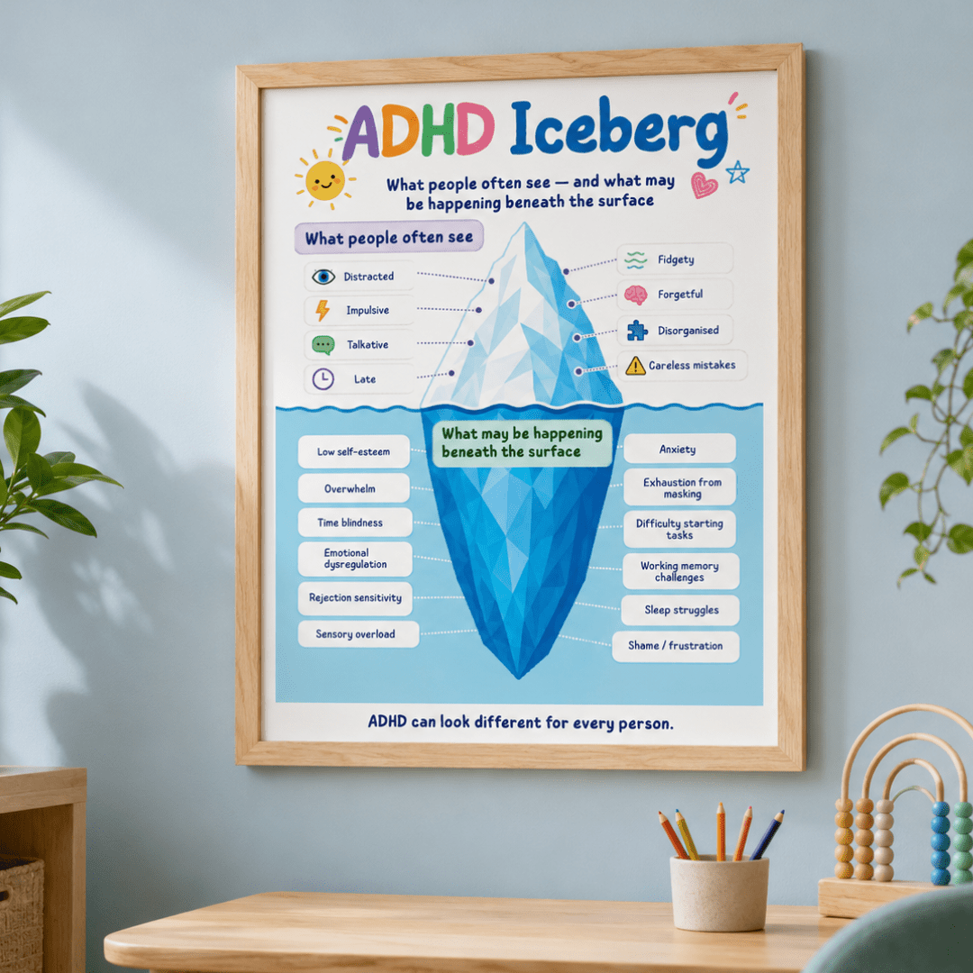 Free ADHD Iceberg Poster Printable - KY designX