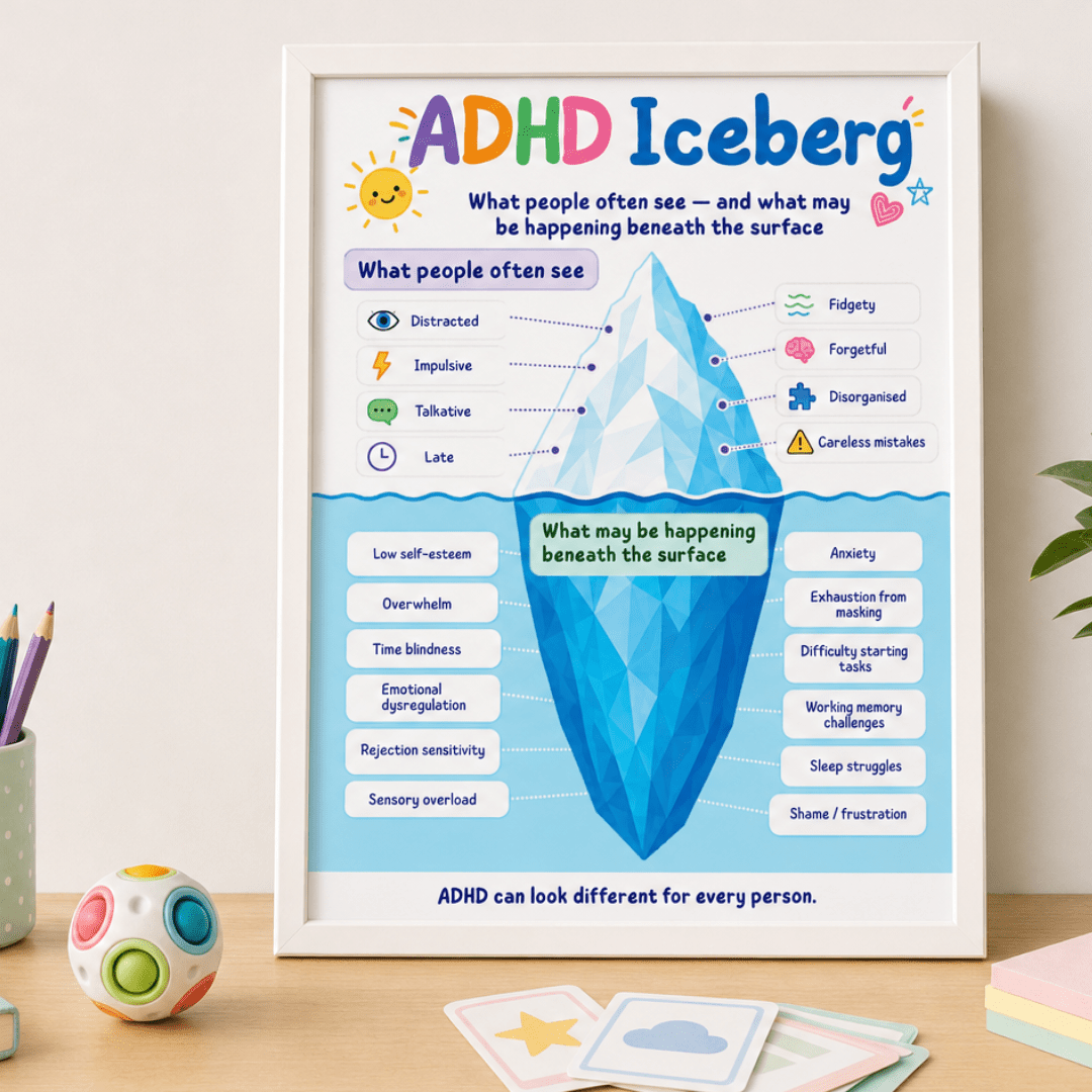 Free ADHD Iceberg Poster Printable - KY designX