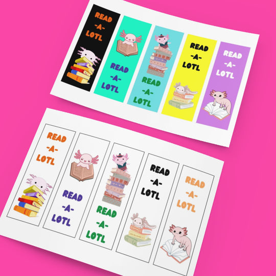 FREE Axolotl bookmark set - KY designX