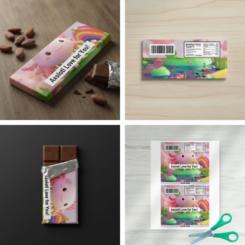 Free Axolotl Chocolate Wrapper Printable - KY designX