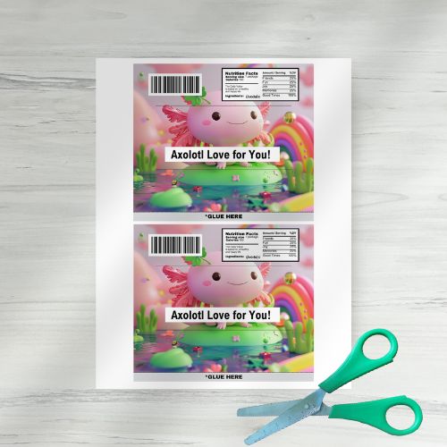 Free Axolotl Chocolate Wrapper Printable - KY designX