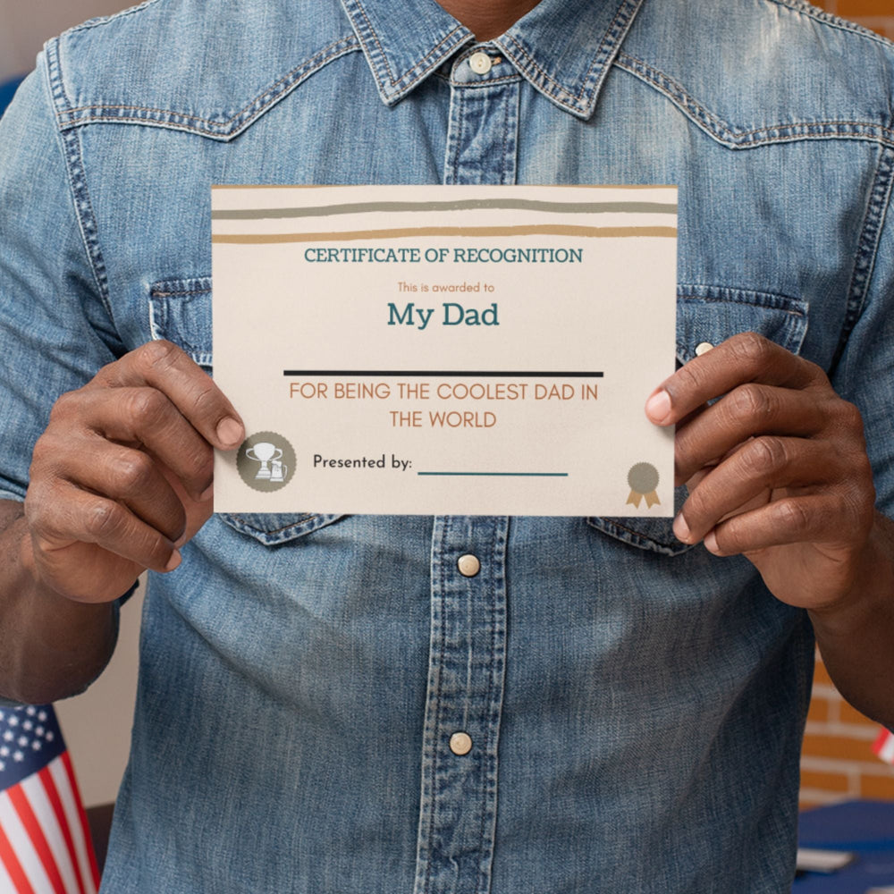 Free Coolest Dad Printable Certificate - KY designX