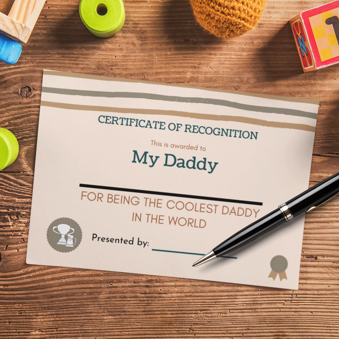 Free Coolest Dad Printable Certificate - KY designX